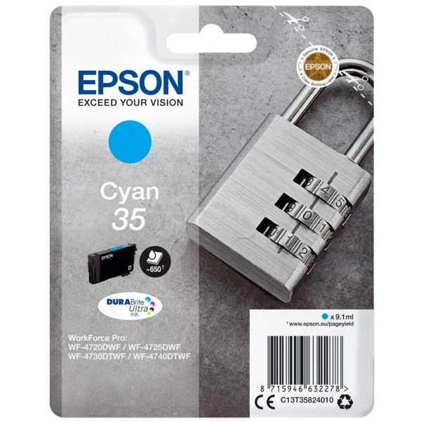 Epson C13T35824010/35 Tintenpatrone cyan, 650 Seiten 9,1ml