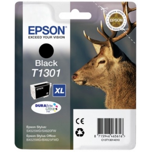 Epson C13T13014012/T1301 Tintenpatrone schwarz XL, 945 Seiten 25,4ml