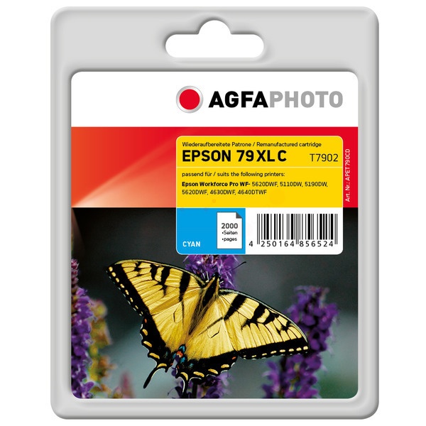 AgfaPhoto APET790CD Tintenpatrone cyan, 2.000 Seiten 18ml (ersetzt Epson 79XL)