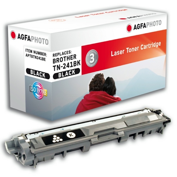 AgfaPhoto APTBTN241BE Toner-Kit schwarz, 2.500 Seiten ISO/IEC 19798 65 Gramm (ersetzt Brother TN241BK)