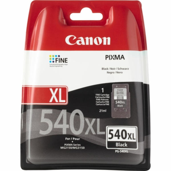 Canon 5222B005/PG-540XL Druckkopfpatrone schwarz pigmentiert Blister, 600 Seiten ISO/IEC 24711 21ml