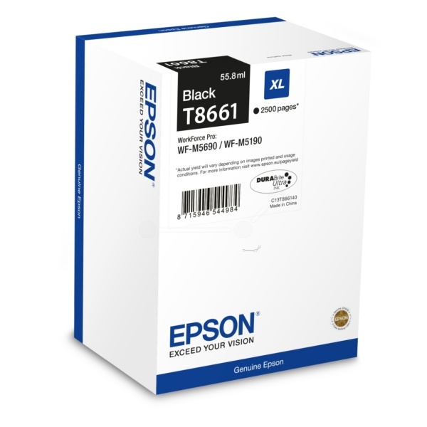 Epson C13T866140/T8661 Tintenpatrone schwarz, 2.500 Seiten 55.8ml