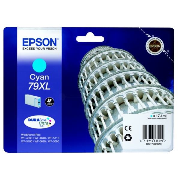 Epson C13T79024010/79XL Tintenpatrone cyan High-Capacity, 2.000 Seiten 17.1ml