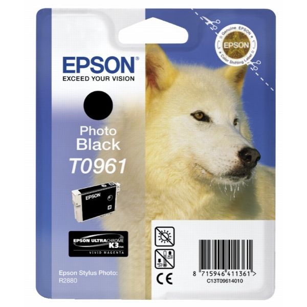 Epson C13T09614010/T0961 Tintenpatrone schwarz, 495 Seiten 11.4ml