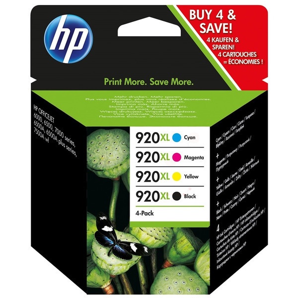 HP C2N92AE/920XL Tintenpatrone MultiPack Bk,C,M,Y High-Capacity 1200pg + 3x700pg VE=4