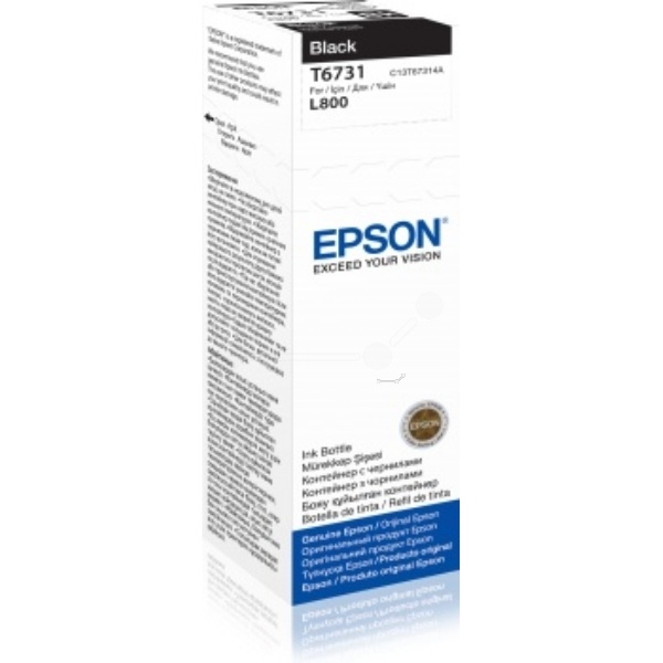 Epson C13T67314A/T6731 Tintenflasche schwarz, 1.800 Seiten 70ml