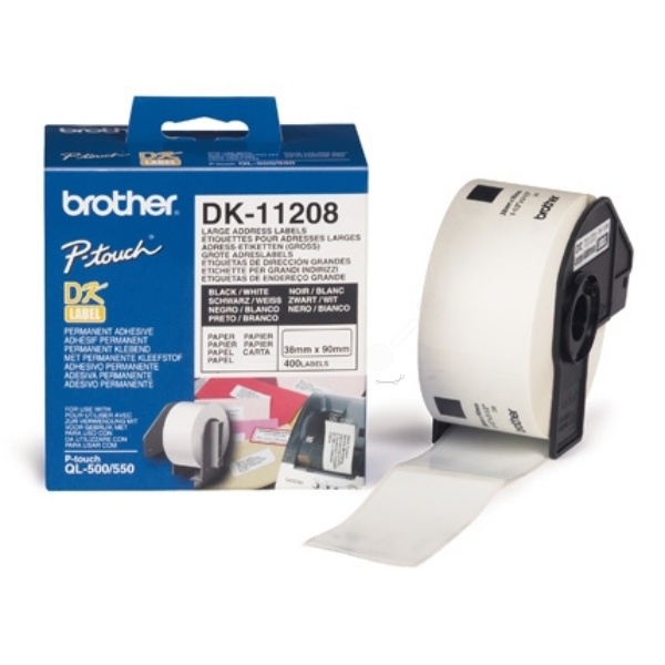 Brother DK-11208 DirectLabel Etiketten 38mm x 90mm 400