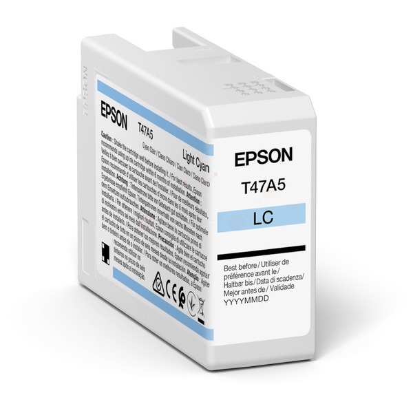 Epson C13T47A500/T47A5 Tintenpatrone cyan hell 50ml