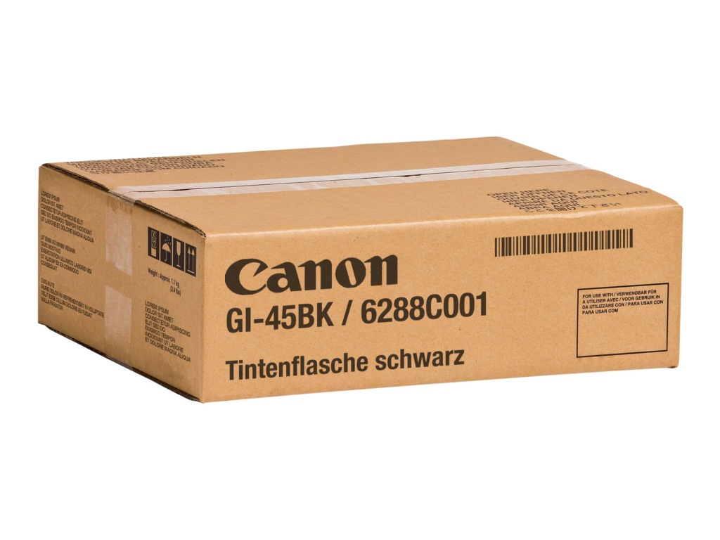 Canon 6288C001/GI-45BK Tintenflasche schwarz, 3.000 Seiten ISO/IEC 19752 70ml