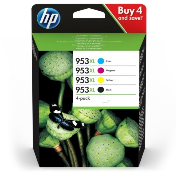 HP 3HZ52AE/953XL Tintenpatrone MultiPack Bk,C,M,Y High-Capacity 42,5ml + 3x18,5ml VE=4