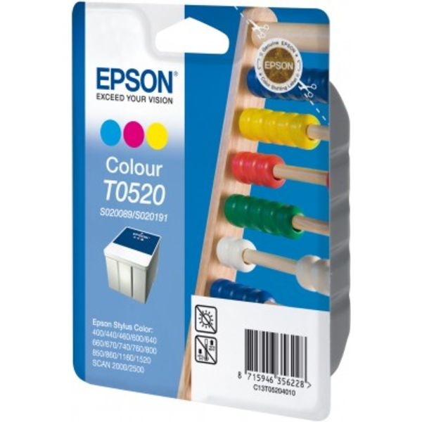 Epson C13T05204010/T0520 Tintenpatrone color, 320 Seiten ISO/IEC 24711 35ml