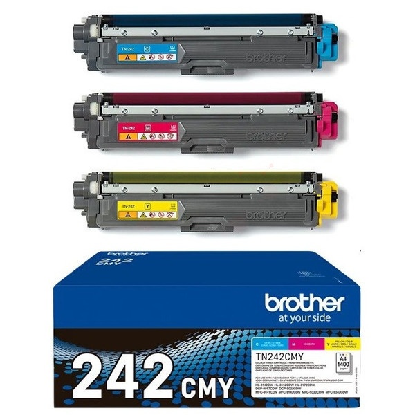 Brother TN-242CMY Toner MultiPack C,M,Y, 3x1.400 Seiten ISO/IEC 19798 VE=3