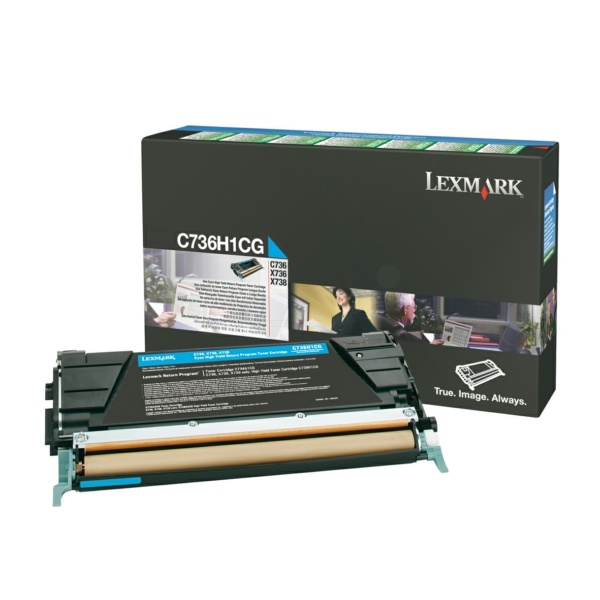 Lexmark C736H1CG Toner-Kit cyan return program, 10.000 Seiten ISO/IEC 19798