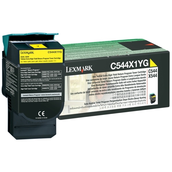 Lexmark C544X1YG Toner gelb extra High-Capacity return program, 4.000 Seiten ISO/IEC 19798