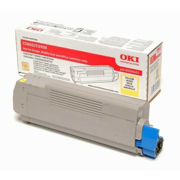 OKI 43324421 Toner gelb, 5.000 Seiten/5%