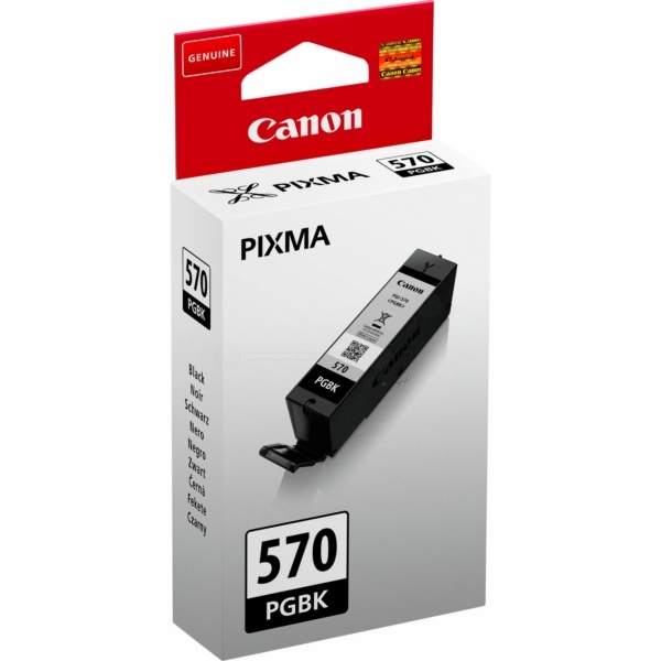 Canon 0372C001/PGI-570PGBK Tintenpatrone schwarz pigmentiert, 300 Seiten ISO/IEC 24711 15ml