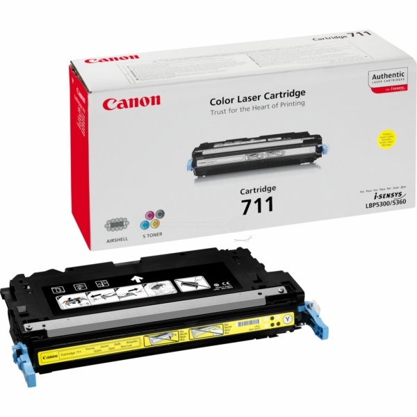 Canon 1657B002/711Y Tonerkartusche gelb, 6.000 Seiten