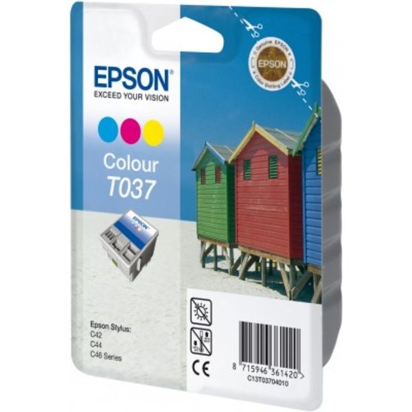 Epson C13T03704010/T037 Tintenpatrone color, 180 Seiten ISO/IEC 24711 25ml