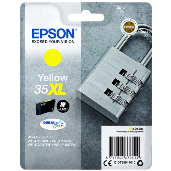 Epson C13T35944010/35XL Tintenpatrone gelb High-Capacity, 1.900 Seiten 20,3ml