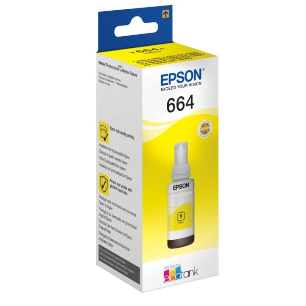 Epson C13T664440/664 Tintenflasche gelb, 6.500 Seiten 70ml