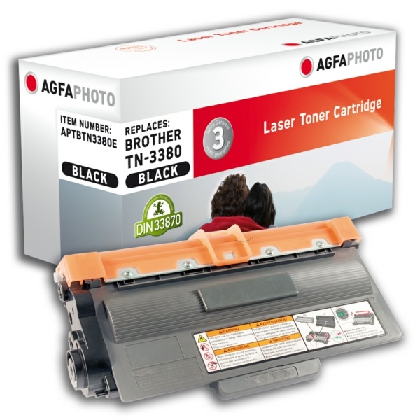 AgfaPhoto APTBTN3380E Toner-Kit, 8.000 Seiten 215 Gramm (ersetzt Brother TN3380)