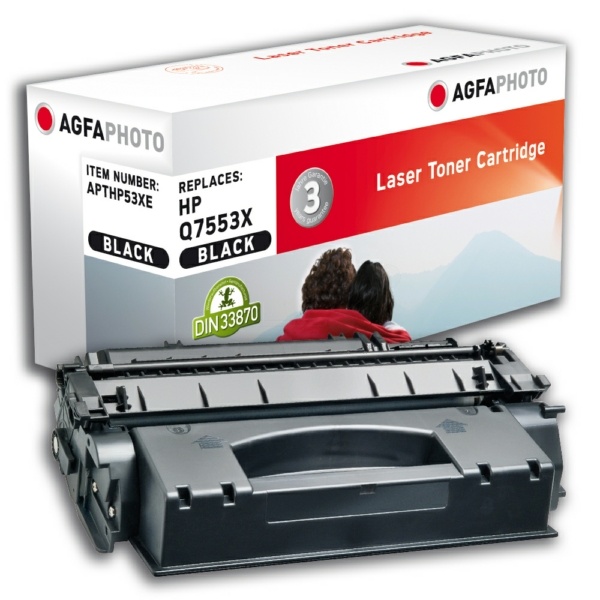 AgfaPhoto APTHP53XE Tonerkartusche schwarz, 7.000 Seiten 240 Gramm (ersetzt HP 53X/Q7553X)