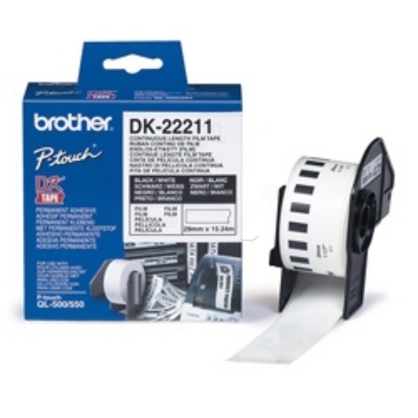 Brother DK-22211 DirectLabel Etiketten weiss Film 29mm x 15,24m