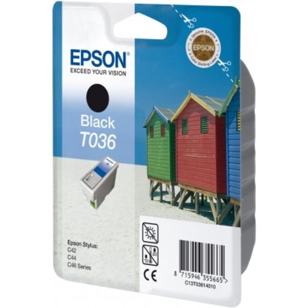 Epson C13T03614010/T036 Tintenpatrone schwarz, 330 Seiten ISO/IEC 24711 10ml